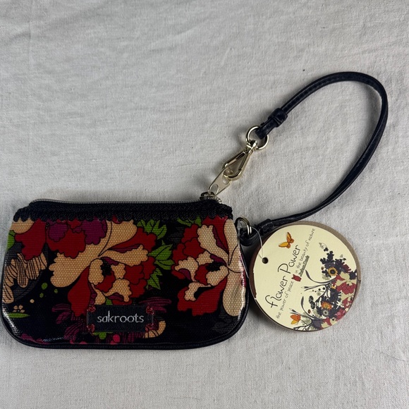 Sakroots Artist Circle -Flower Power Collection. Multicolor Floral Wristlet - Picture 1 of 14